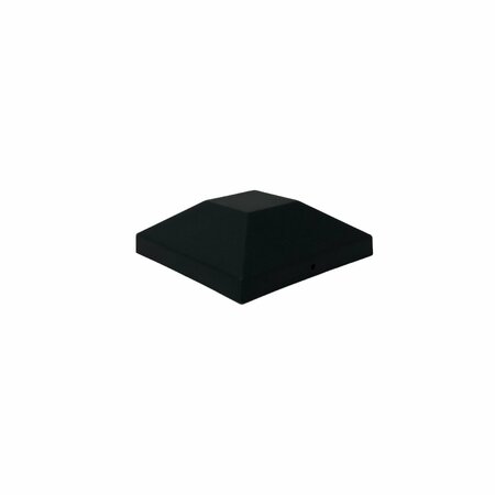 Nuvo Iron 4in. x 4in. Black Plastic Pyramid Post Cap, Fits over 4in x 4in nominal posts PCP23BLK